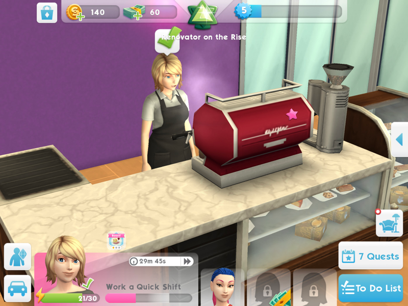 Deadsim, seen here in her early blonde phase, is a highly proficient coffee-maker, though she gave it up for fashion design once that career unlocked.